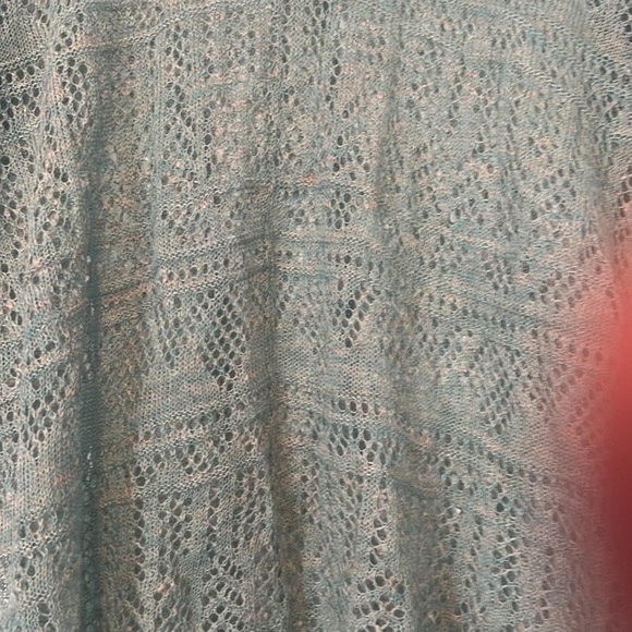 😊😊 NWOT Free People XS oversized sea green light knit sweater 😊😊 - Picture 2 of 10